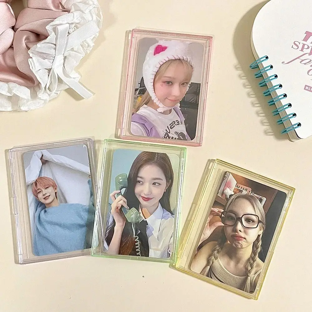 Standard Acrylic Shell Card Brick Transparent Photo Protection Card Display Cards Sleeves Hard Case Photocard Holder Photo Frame