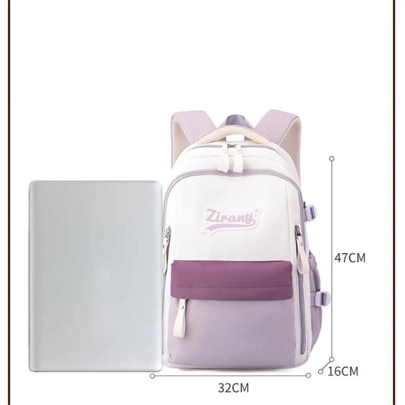 Student Japanese large-capacity backpack Girl simple and versatile schoolbags backpack Unisex polyester material school bags