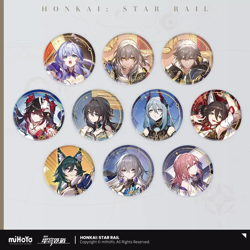 

Sunsyea Honkai Star Rail Official Merch miHoYo Original Authentic The Harmony Path Badge Asta Ruan Mei Tingyun Bronya Robin