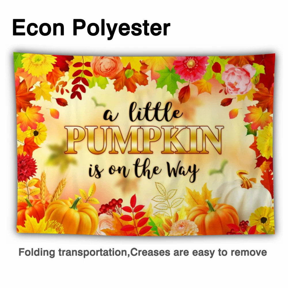 Funnytree Тыквы Baby Shower Фон День Рождения Новорожденный Осенние Листья Цветочный Урожай Празднование Фотофон Фон