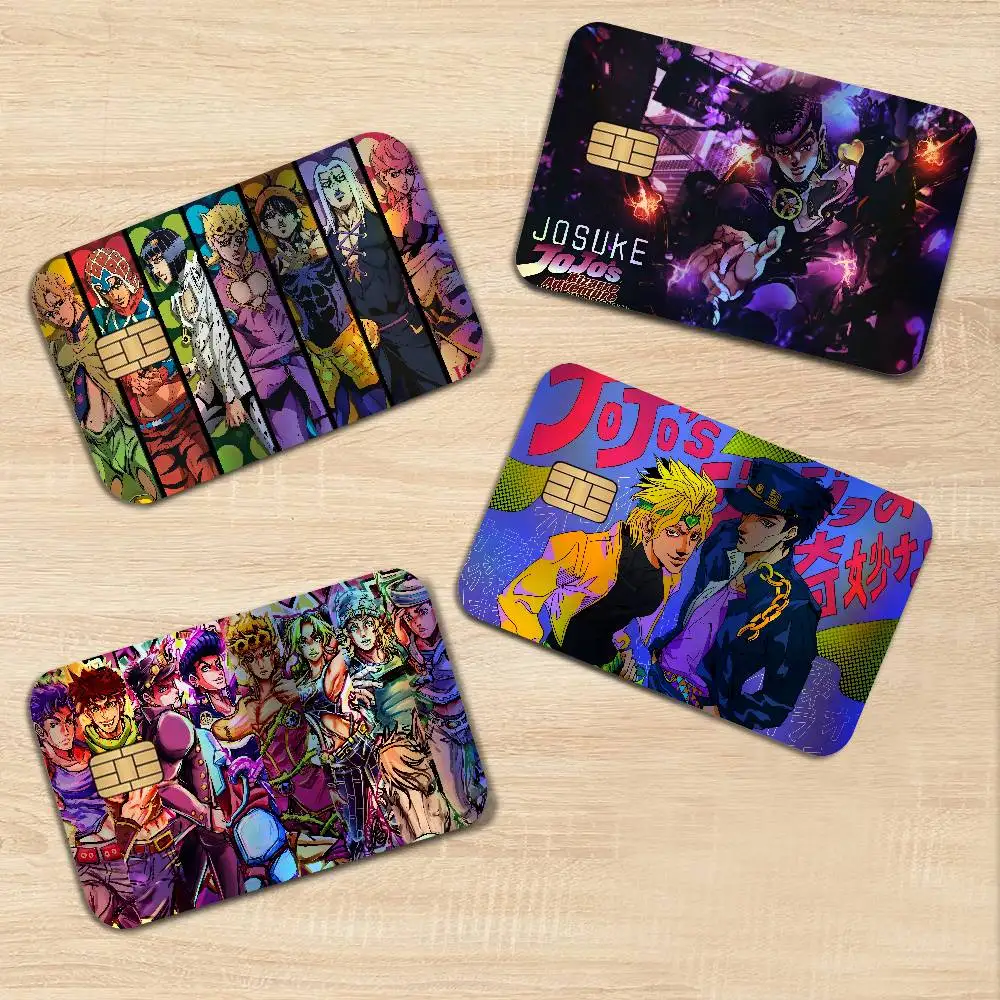 JoJo Bizarre AdventureS Premium Laser Effect Bank Card Stickers Removable Self Adhesive Art Decor