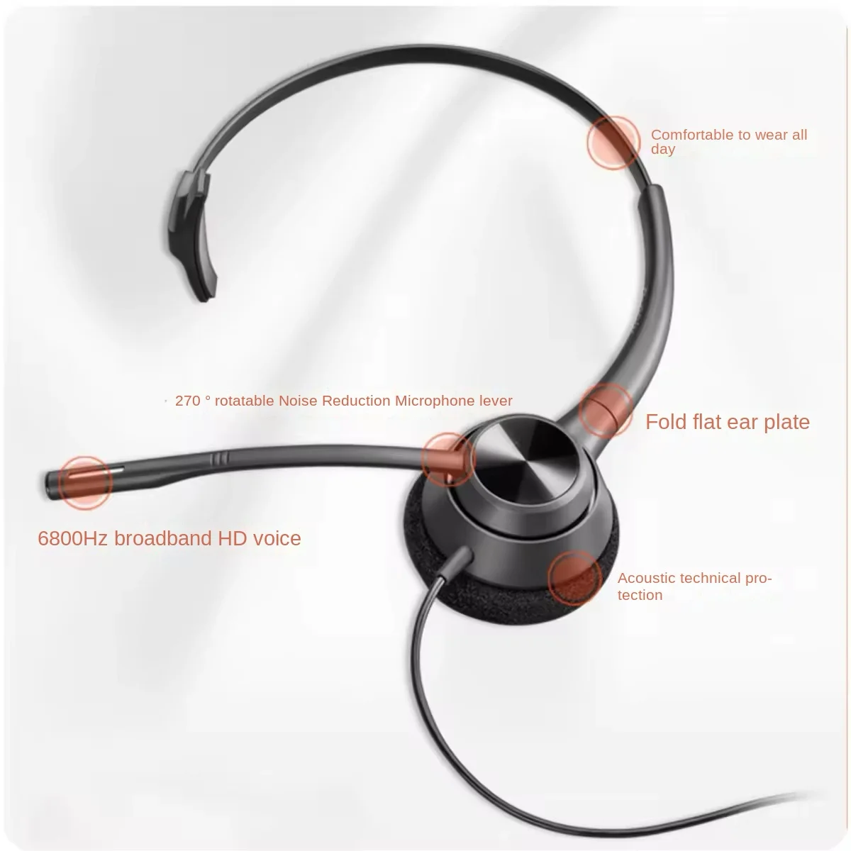 Original Plantronics EncorePro300 auriculares de teléfono con cancelación de ruido auriculares con cable servicio al cliente EP310/320