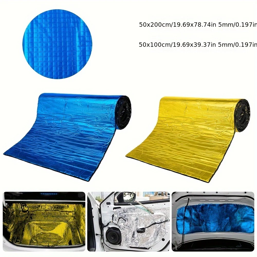 Automotive thermal and acoustic insulation foam aluminum foil self-adhesive thermal and acoustic insulation pads car hood acoust