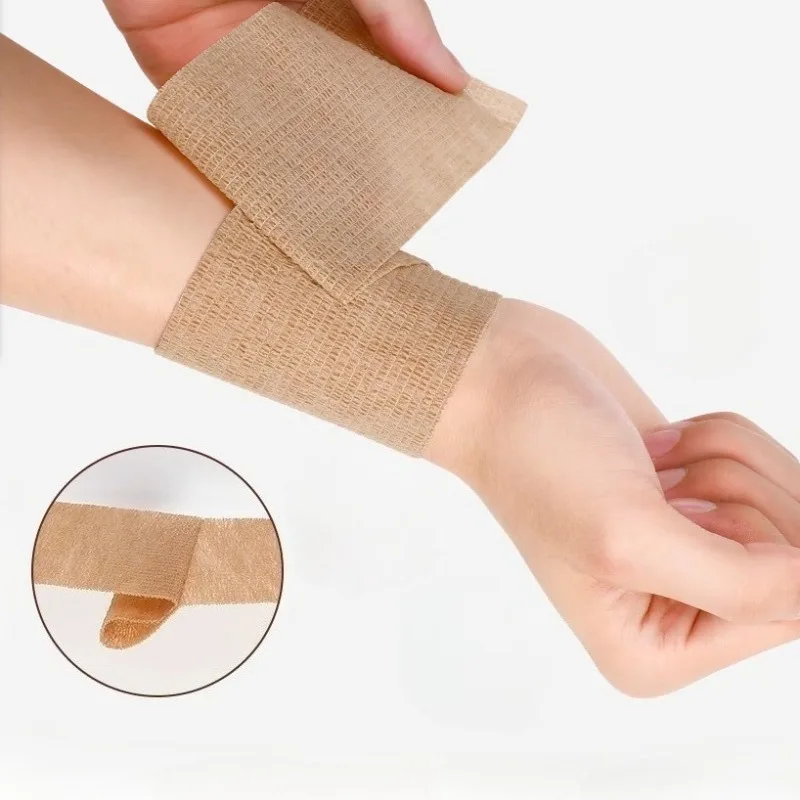 1 لفة تنفس غير المنسوجة ضمادة ذاتية اللصق ضمادة العضلات الشريط إصبع المفاصل التفاف الإسعافات الأولية الحيوانات الأليفة ضمادة مرنة 2.5-10 سنتيمتر #2