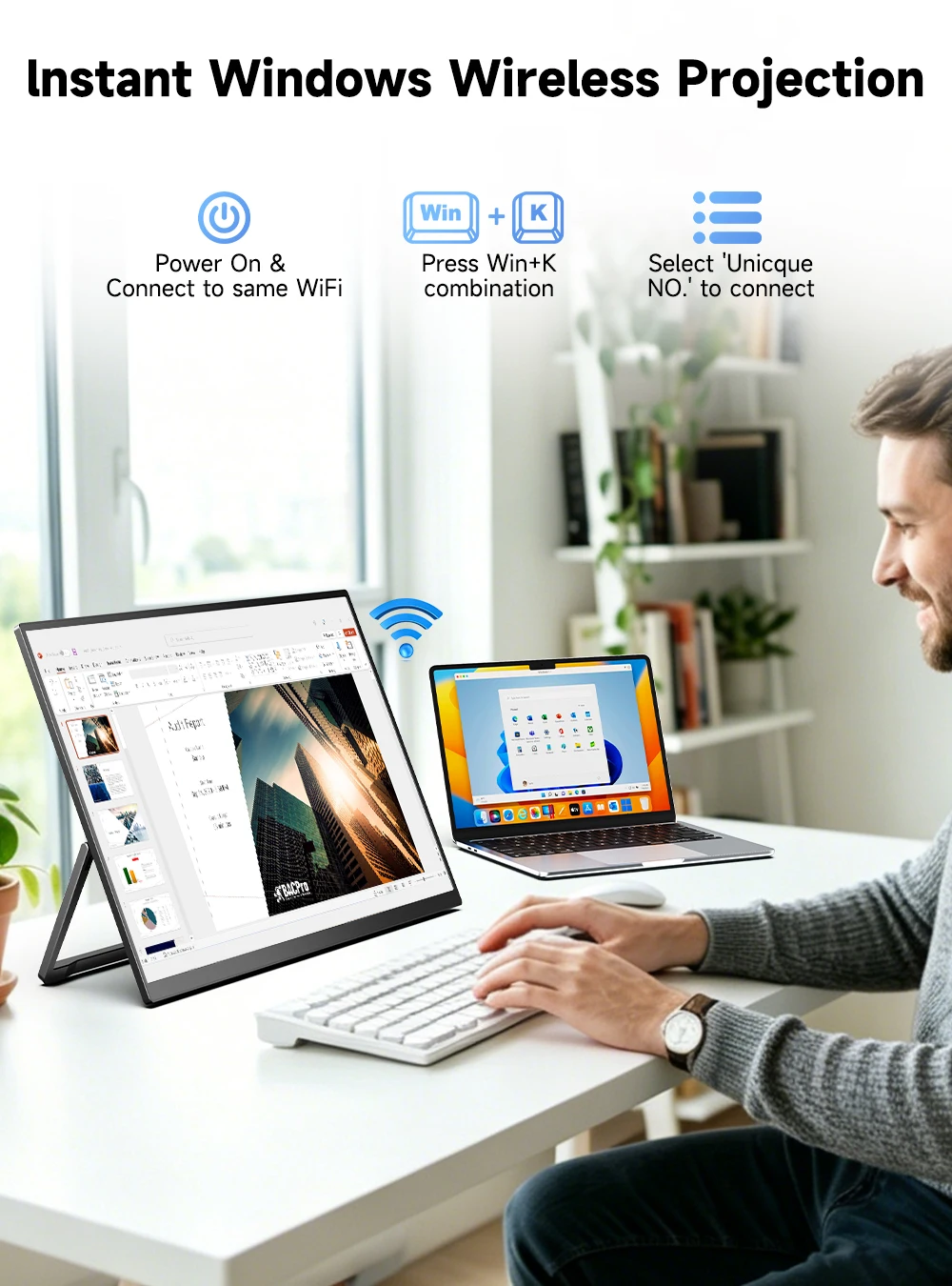 UPERFECT Wireless Portable Mon - огляд і ціна Pc Gaming Y Monitor