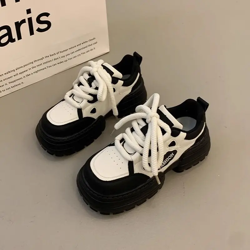 

​Platform Dad Sneakers for Women 2025 Autumn Winter Thick Sole Heightening Casual Sport Shoes​