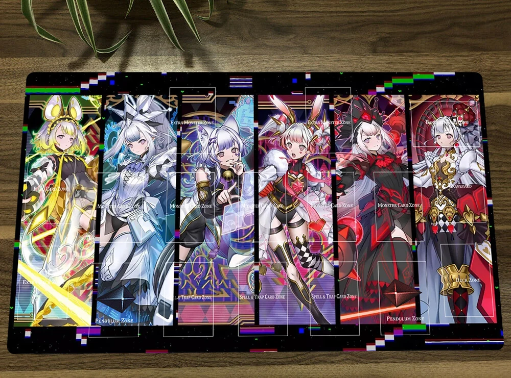 

YuGiOh Maliss in the Mirror M∀LICE White Rabbit TCG CCG Mat Trading Card Game Mat Table Playmat Desk Gaming Play Mat Mouse Pad