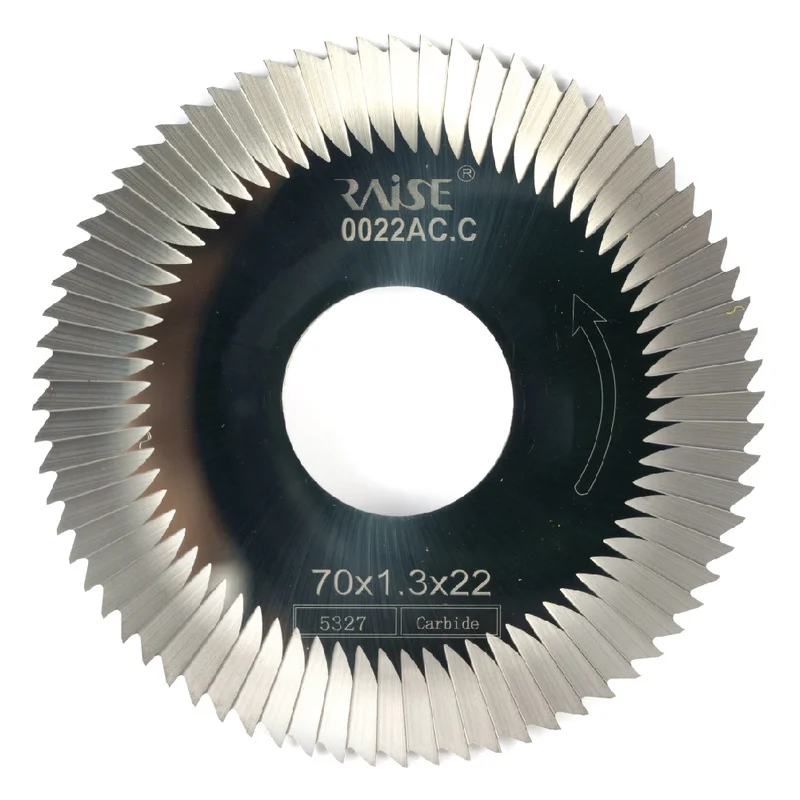 

0022AC.C Carbide Key Cutting Machine Saw Blade 70*1.3*22*72T Side Milling Cutter Used for 100D 100E1 100F 100F1 Key Machine