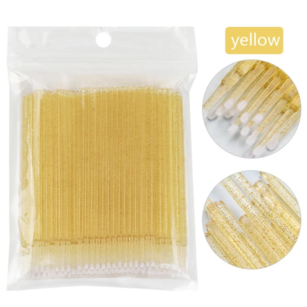 100 unids/bolsa cristal desechable MicroBrush pestañas rímel varitas aplicador herramientas de maquillaje