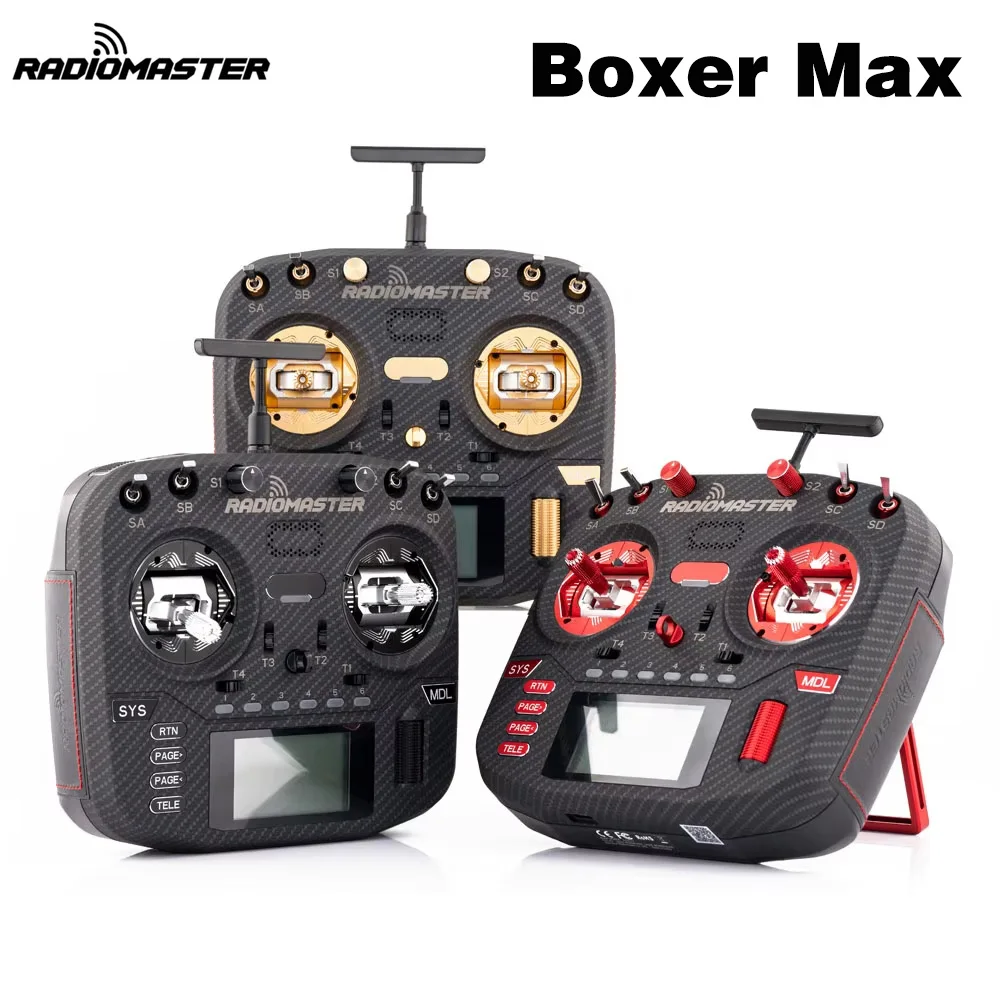 

RadioMaster Boxer Max версия с ЧПУ AG01 Hall Gimbals из углеродного волокна ExpressLRS 2,4G 16-канальный передатчик с дистанционным управлением