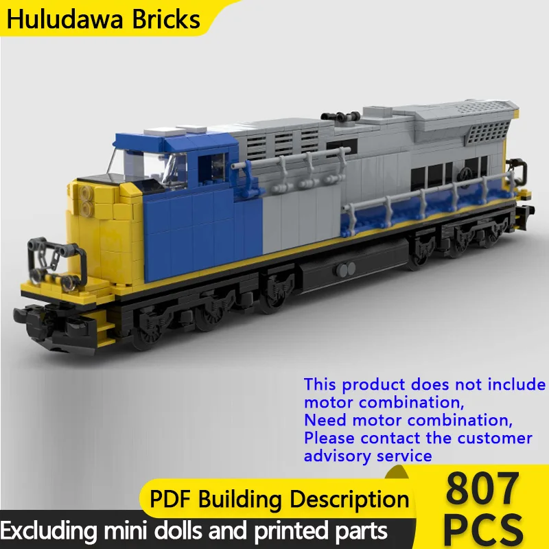 

City Car Model MOC Building Bricks ES44AC Diesel Locomotive Modular Technology Children Holiday Gifts Assemble Toys Suit