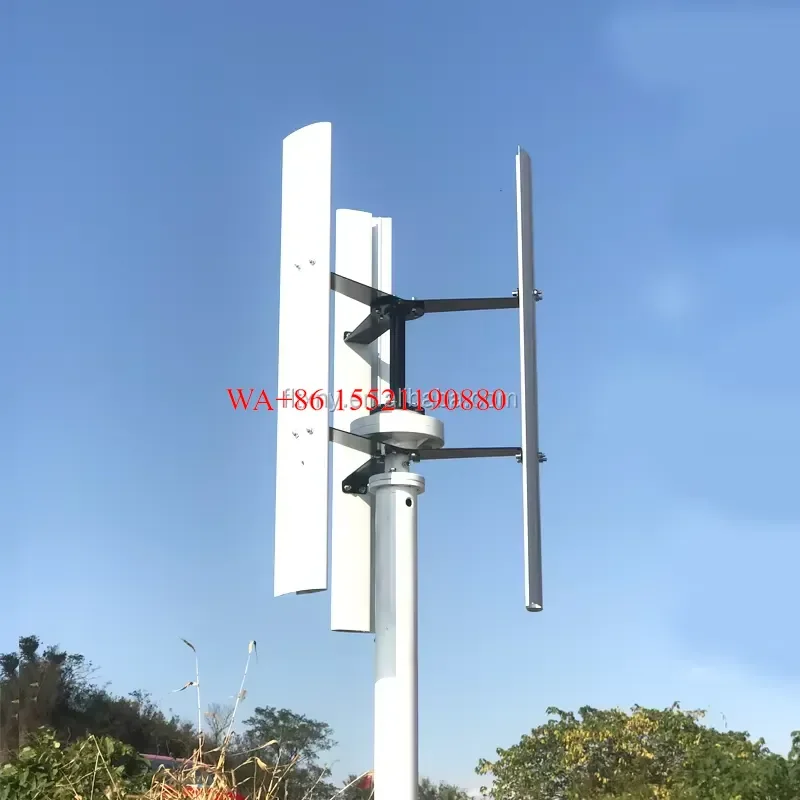 WMWMNU CE Certified High Efficiency 5kw Vertical Wind Turbine Generator 24v 48v Wind Solar Hybrid Power System for Home Use