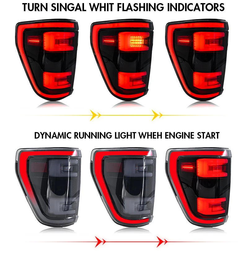 تجميعات الضوء الخلفي F150 LED كاملة 2021-2024 #6