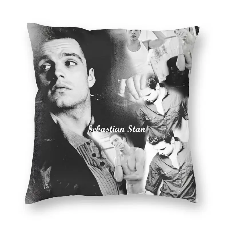 Handsome Man Sebastian Stan Pillow Cover Home Decorative Cushions Throw Pillow for Car Double-sided Printing