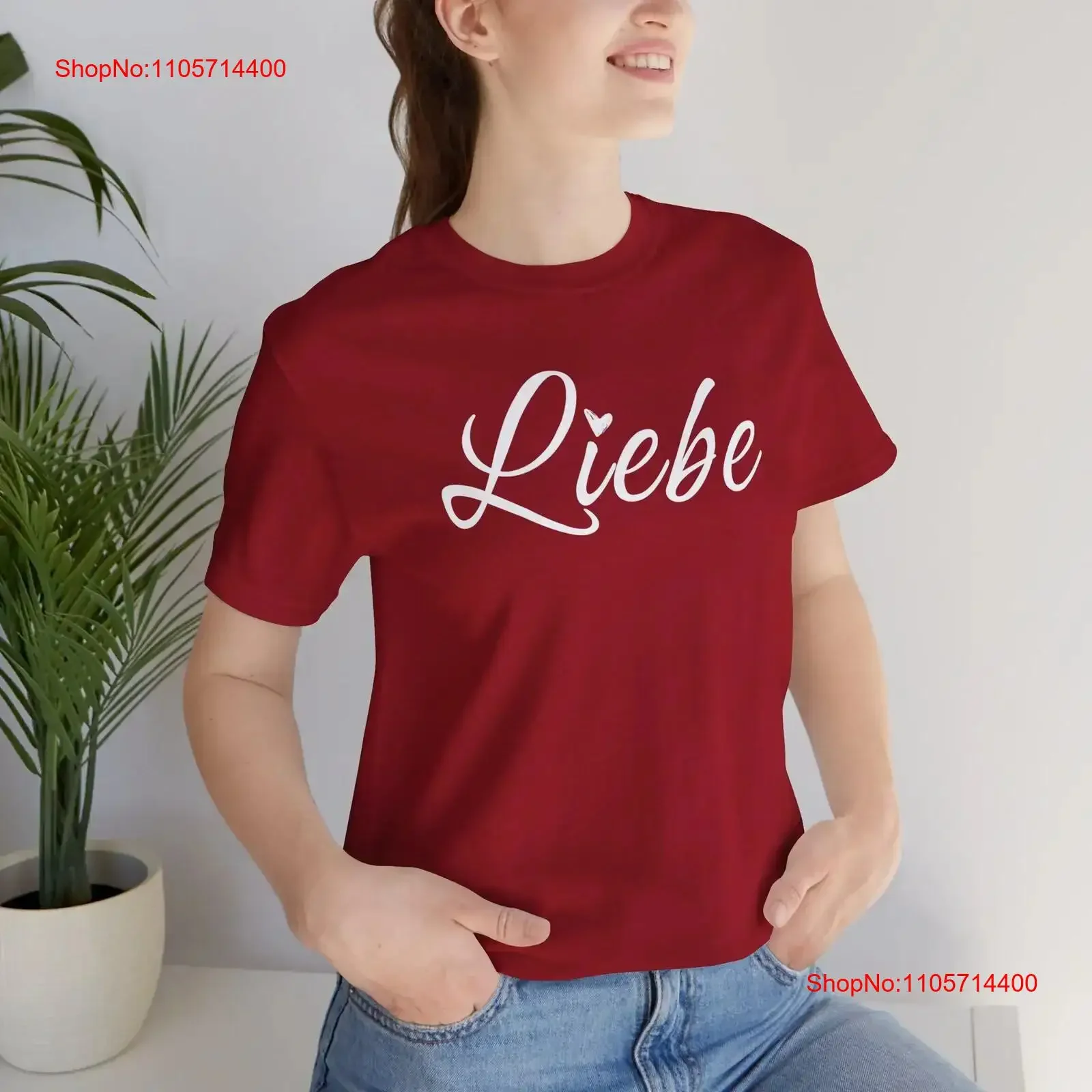 German Liebe T Shirt Valentine's Day Teacher Cute Pretty Love vintage Washed Unisex Stretched Slightly Stylish fashion