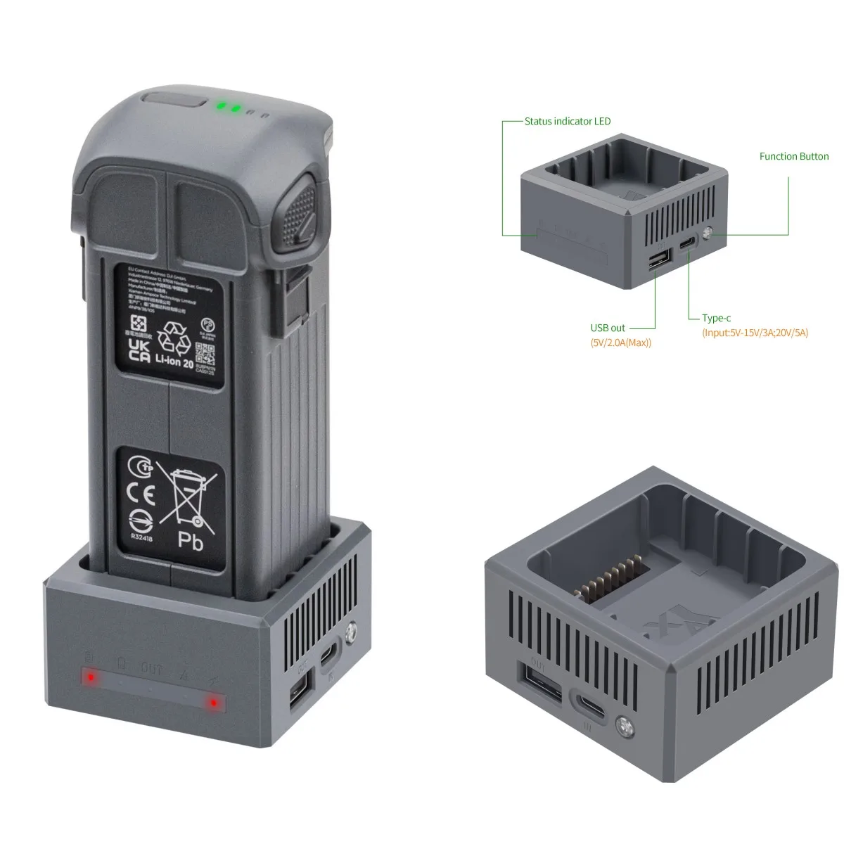 

For DJI Mavic 4 pro Single Circuit Charging Hub Drone Battery Charger Accessory