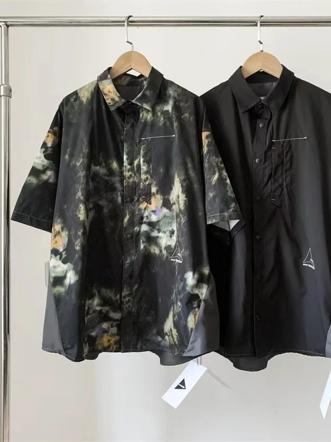 

Quick Dry Breathable Short Sleeve Shirt Outdoor Hiking Casual Style Polyester Fiber Loose Fit Men's Shirt Summer Season