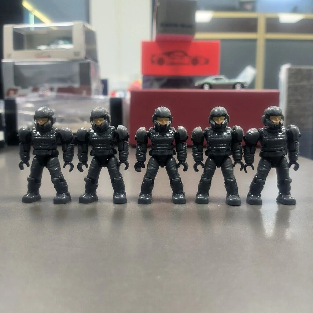 5pcs Mega Bloks Série 7 UNSC Marine Stealth Cinza Escuro