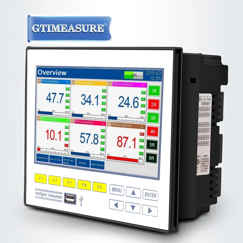 4-20mA RS485 Data Logger 7inch 1~16 Channels Datalogger Temperature Pressure Voltage and Current Data Recorder