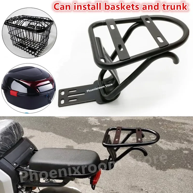 Suporte Do Tronco Da Motocicleta, Veículo Elétrico Universal Tailbox, Estrutura De Aço, Caixa De Armazenamento De Scooter, Cremalheiras De Bagagem