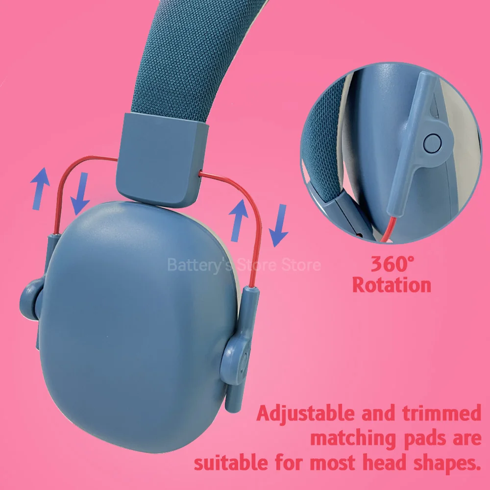 Kids Noise Cancelling Headphones 27db Noise Reduction Ear Muffs Ear Protection Sound Proof Earmuff for School Children with case