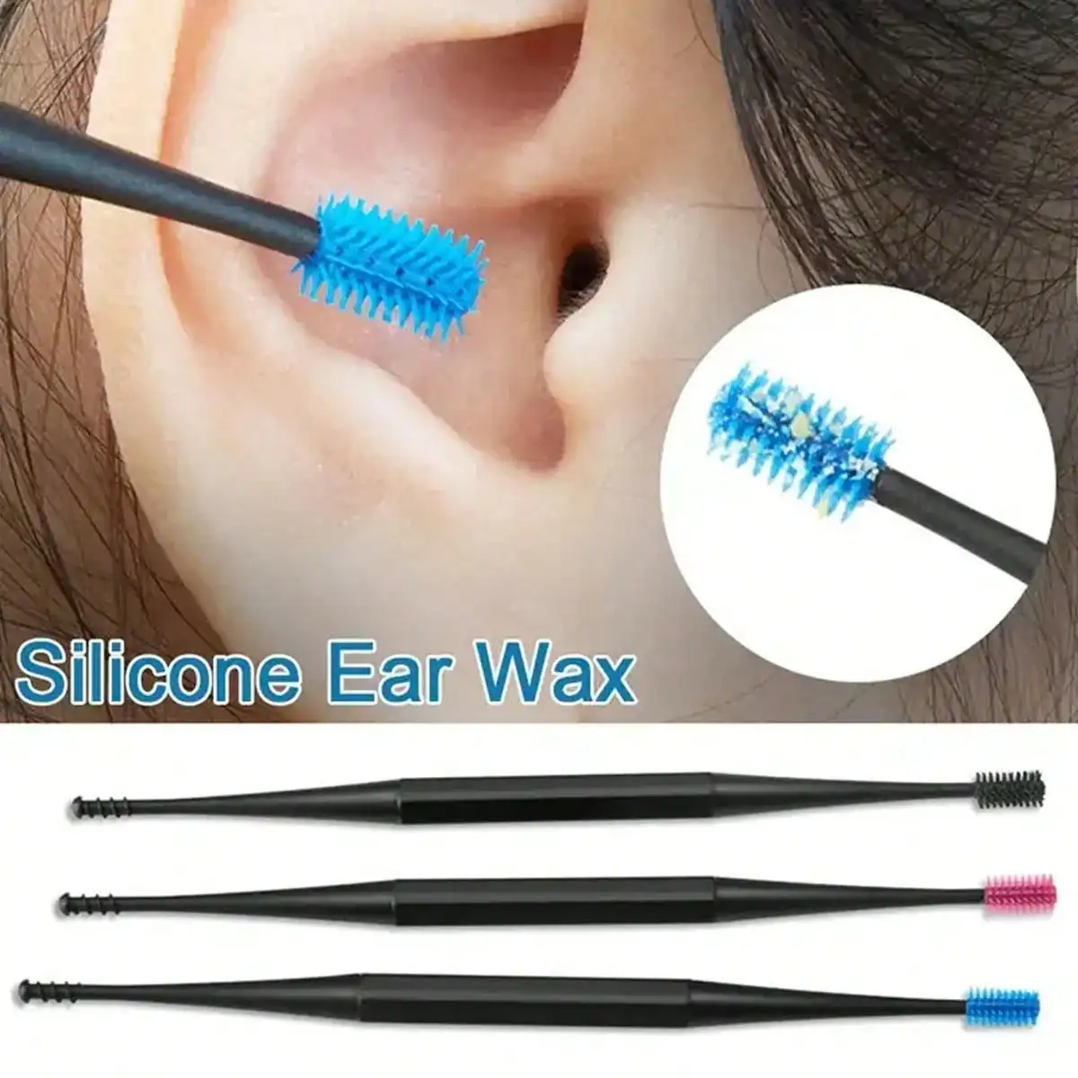 3 Luxury Spiral Ear Spoons - Dual Head Rotating Ear Cleaner