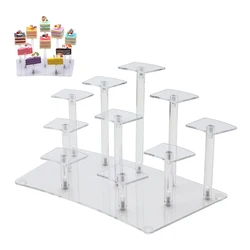 Acrylic Dessert Display Stand Jewelry Cake Perfume Storage Rack Birthday Party Cupcake Display Rack Toy Figure Organizer Decor