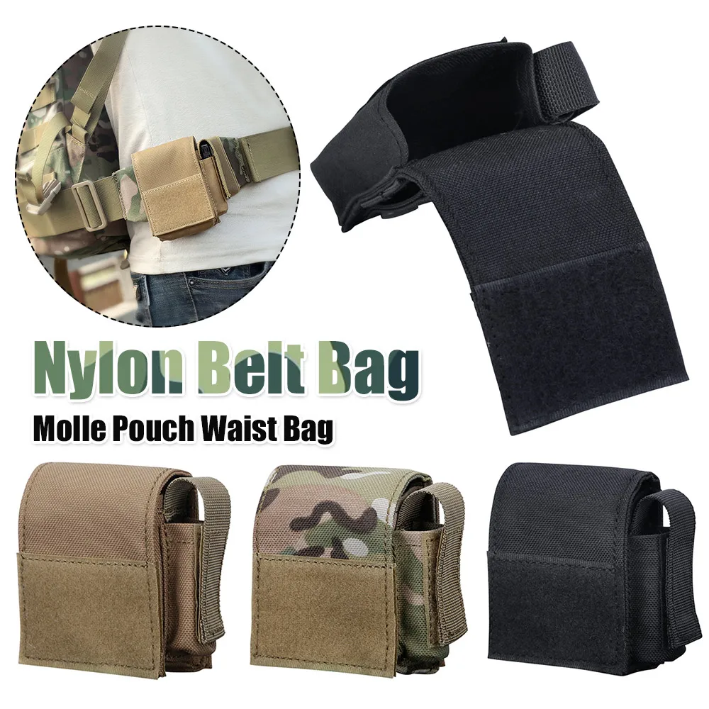 Nylon-Molle-Tasche, Hüfttasche, multifunktionale Mini-Molle-Handytasche, tragbare Molle-Werkzeugtasche mit Knöpfen für Outdoor-Camping