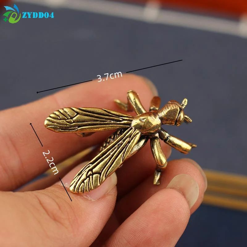 ●1PCS Solid Brass Mosquito Statue Vintage Insect Sculpture For Home Office Desk Decor Unique Conversation Starter And Gift