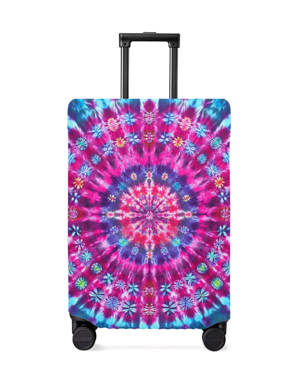 Color Retro Tie-Dye Travel Luggage Protective Cover for 18-32 Inch Travel Accessories Suitcase Elastic Dust Case Protect Sleeve