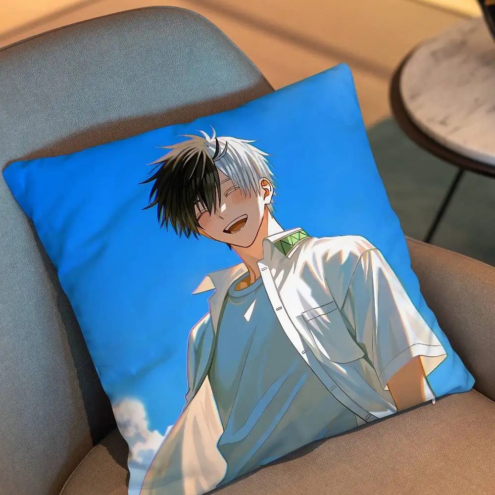 Haruka Sakura Black and white WIND BREAKER Cartoon Pillow Cover 4K HD Printed Cushion Cover case with Various Exquisite Patterns
