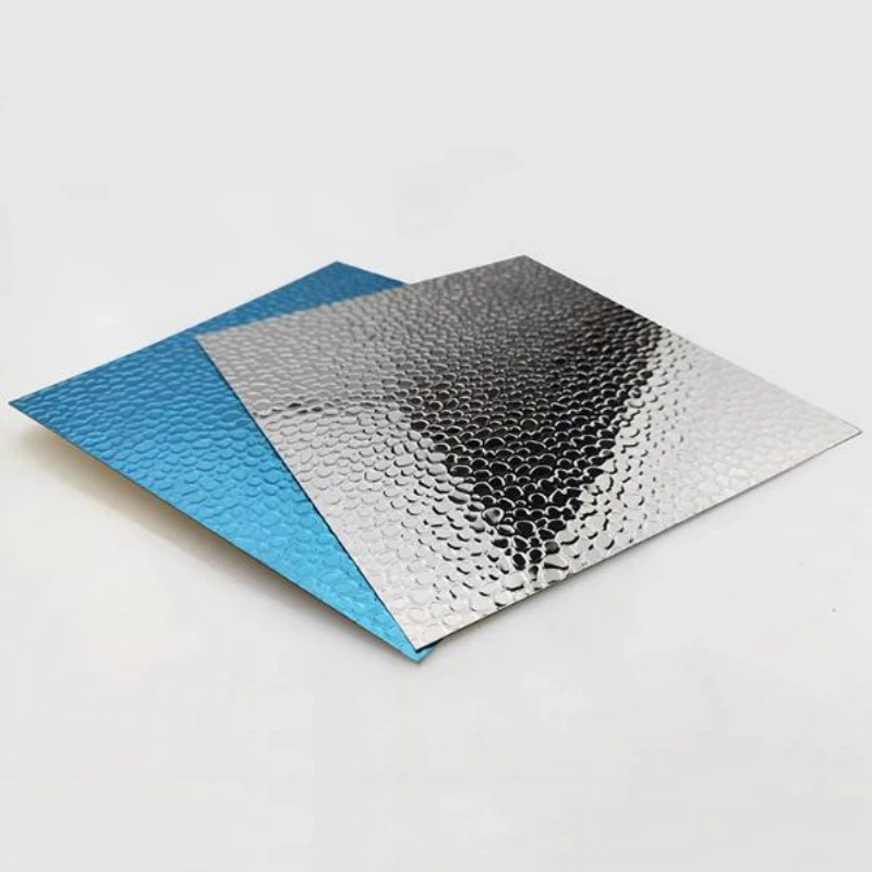 High Reflectivity 95% Bean Pattern Hammer Pattern Embossed Mirror Aluminum Plate Plant Lighting Lampshade Custom Processing