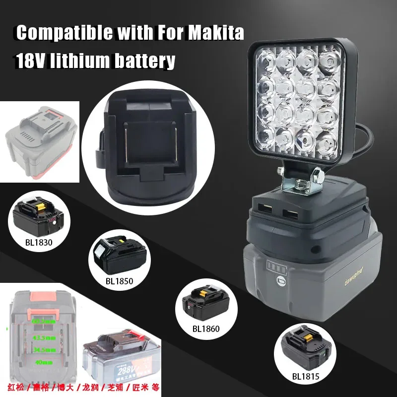 Led Light For Makita Battery 4In Portable Spotlights Cordless Outdoor Work Fishing Handheld Emergency Tool Light