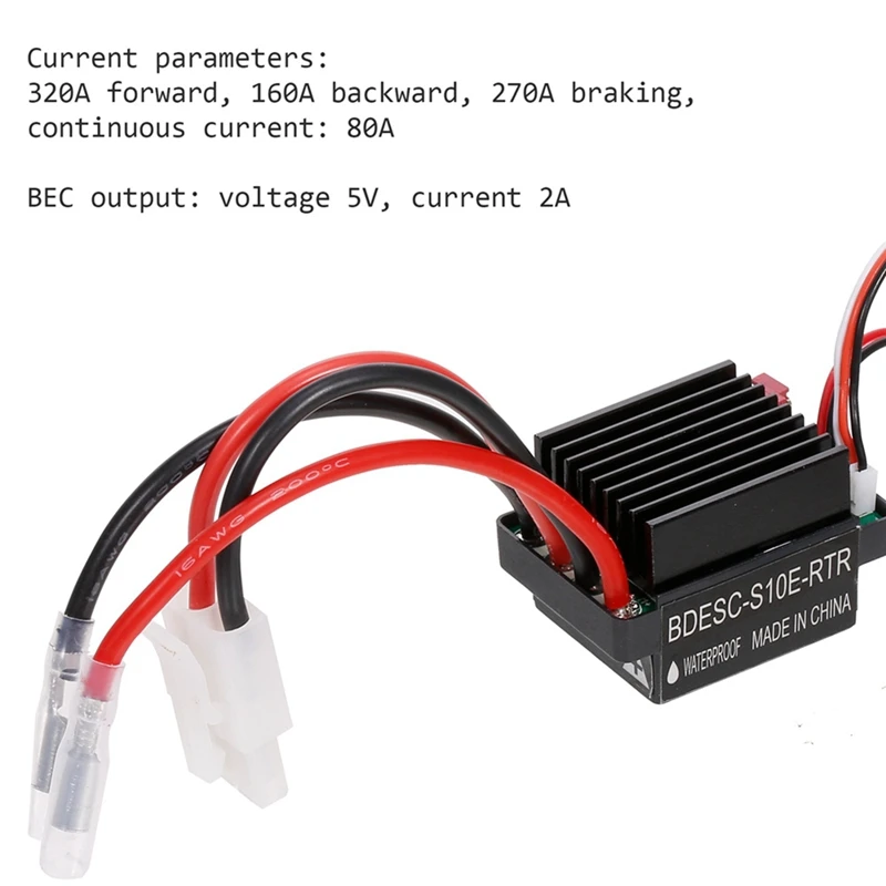 RC Ship & Boat R/C Hobby 6-12V RC ESC ESC 320A RC Car ESC Brushed Motor Speed Controller For RC Boat Car