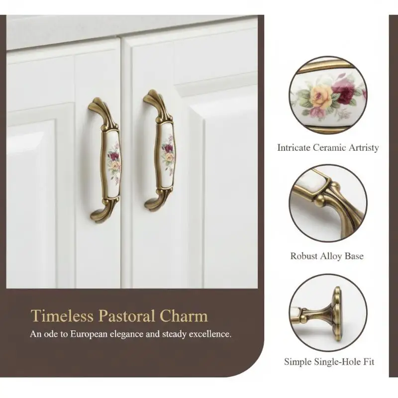 1 Set Ergonomic Cabinet Pulls Comfortable Grip Furniture Handles for Wardrobe Closet Cupboard Elderly Friendly Home
