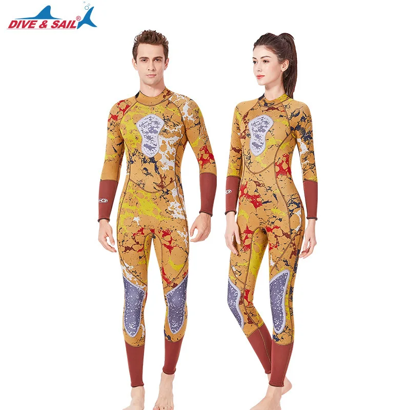 

Camouflage 3MM fish hunting diving suit men's one-piece thick warm swimsuit women's shooting fish surfing suit swimsuit
