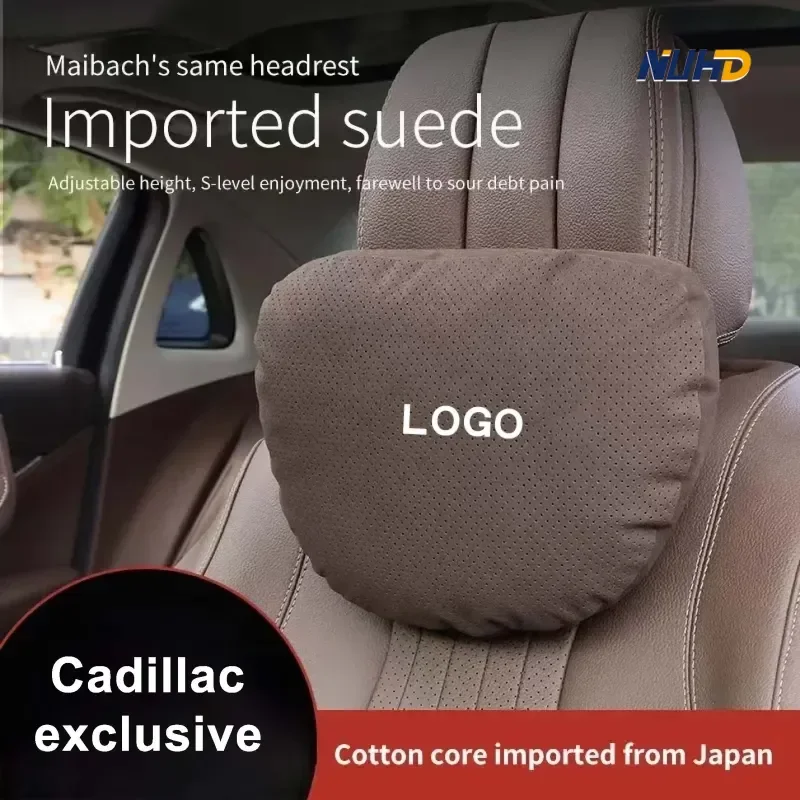 Car Headrest Neck Support Seat Lumbar cushion Soft Neck Pillow Interior For Cadillac CTS ATS SRX STS XT5 XT4 XT6 XTS CT4 CT5 CT6