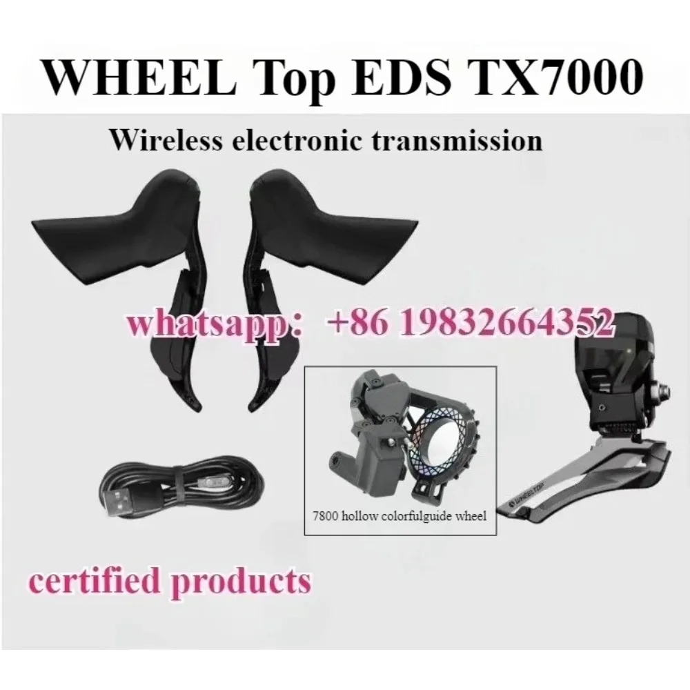 

WHEELTOP EDS TX Electronic Wireless Road Bike Transmission, Carbon Fiber, Aluminum Alloy, 2*3-14s Speed Adjustment