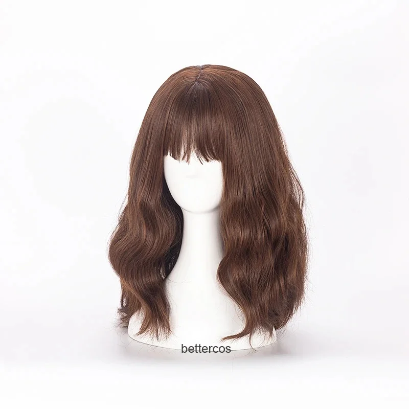 s;3,v'6.b/7\NewHermione Jean Granger Cosplay Wigs Long Brown Wavy Curly Heat Resistant Synthetic Hair + Wig Cap25;g\7;j,9'b/ - view 4