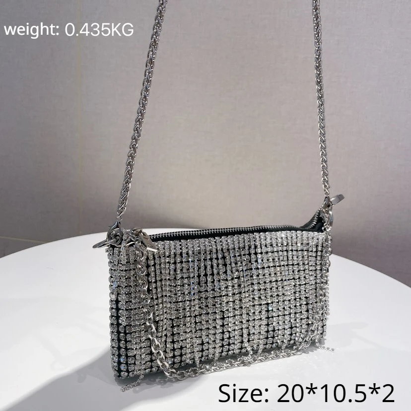 2023 New Arrival Dolly Bags Shiny Tassel Handbag Party Lady косметичка женская Chain Mobile Phone Crossbody Bag Accessories