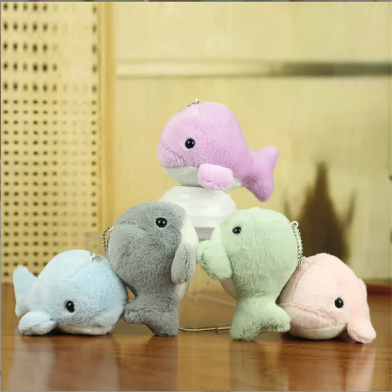 

11CM Simulation Mini Marine Animal Dolphin Doll Plush Toy Small Pendant Bag Pendant Children's Gift Item