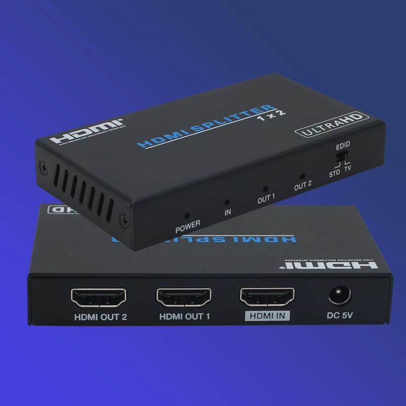 

Internet Splitter Adapter Video Splitter Switcher 1 In 2 Out HDMI-compatible Splitter 18Gbps 4K@60Hz game Video Switcher Adapter