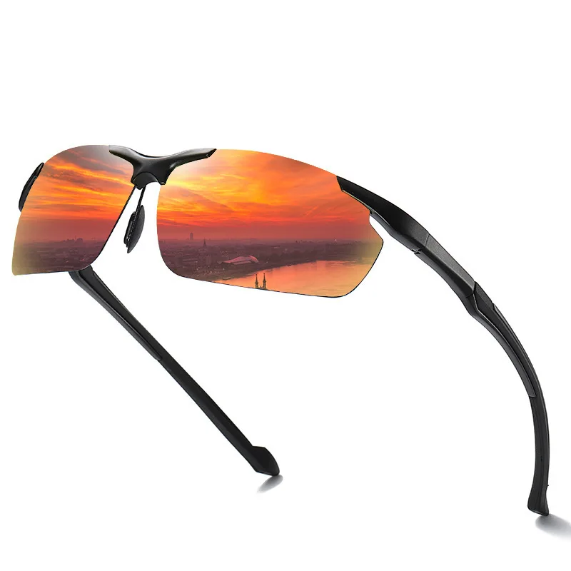 DJXFZLO  Polarized Sun Glasses Plastic TR90 Frame Polarized Driving Sports Sunglasses Men  Retro UV400 Anti-glare Goggles