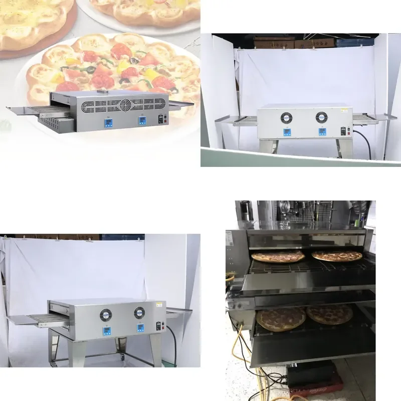 Commercial Conveyor Belt Pizza Baking Oven Industrial Stainless Steel for Roast Chicken Cake Meat Steak Food Freshly Made