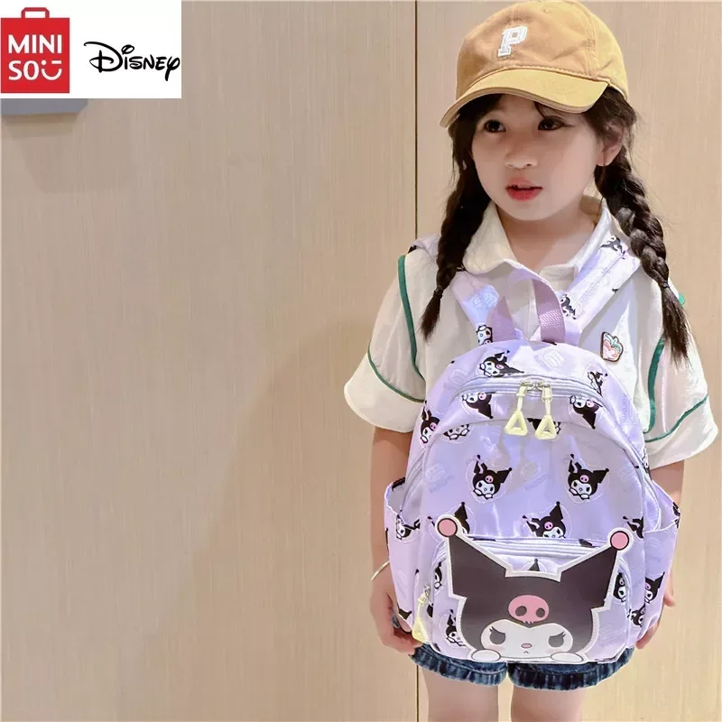 MINISO-Sac à Dos Sanurgente Hello Kitty pour Enfant, Cartoon, Mignon, Garçon et Fille, Réduction de la Charge, Maternelle