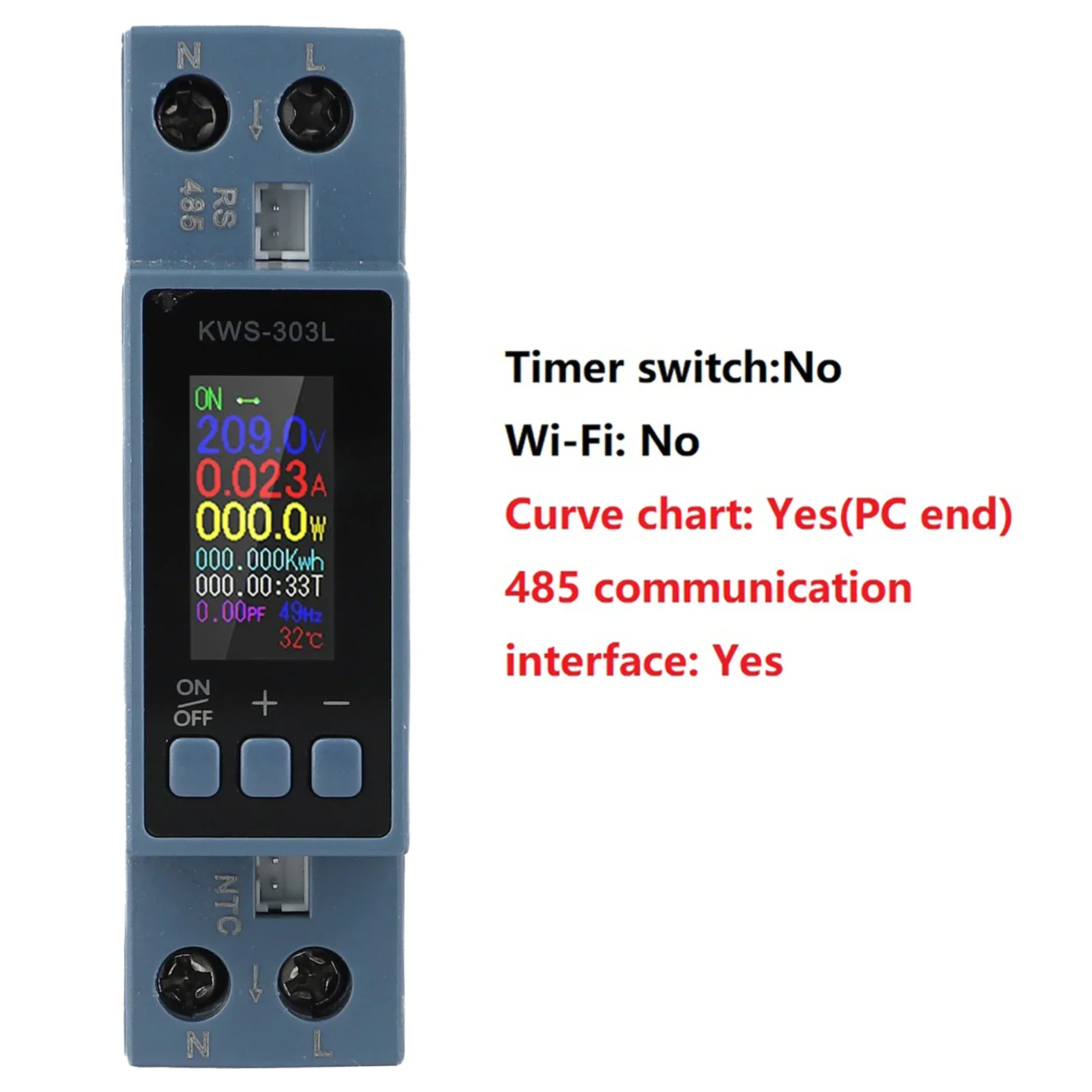 

For Energy Management AC Energy Monitor Detector User-Friendly Interface Flame-Retardant Material RS485 Communication