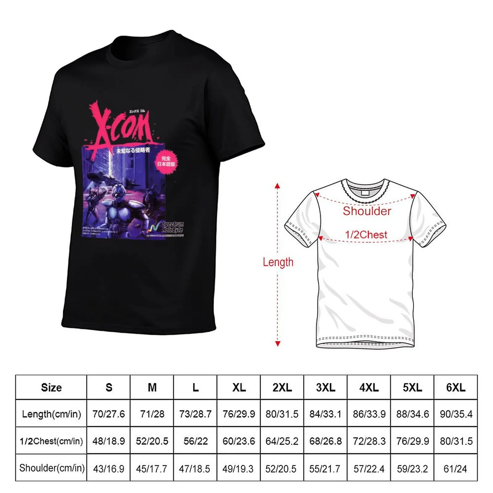 XCOM UFO Defense Japanese Ver. Essential T-Shirt Basic Solid Color Casual Tee Shirt