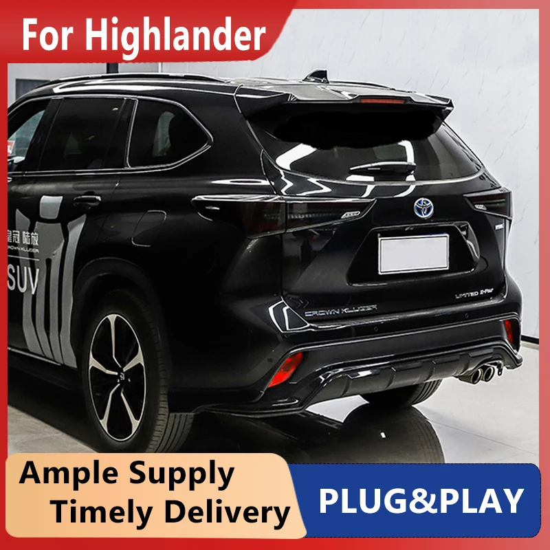 أضواء خلفية للسيارات لتويوتا هايلاندر 2022 المصابيح الخلفية LED DRL تشغيل أضواء الضباب وقوف السيارات الخلفية