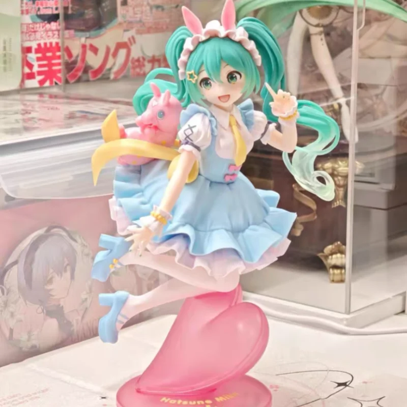 

Genuine Taito Amp+ Vocaloid Hatsune Miku X Rody Wonderland Ver. Anime Figure Miku Collection Decoration Model Toy Xmas Gifts