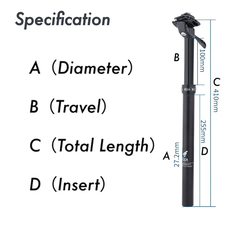 Mtb Dropper Seatpost Manually Adjustable Height 27.2/30.9/31.6mm Hydraulic Telescopic Leve Control Cantilever for Mountain Bike